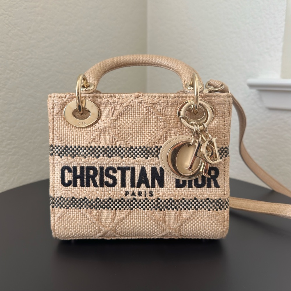 Christian Dior Tan Mini Lady D-Lite Bag - Picture 5 of 13